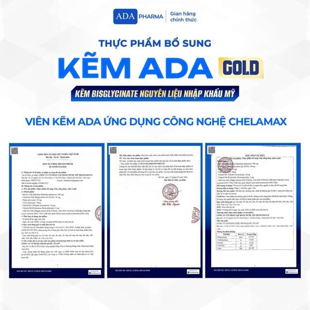 Kẽm ADA GOLD Nhập Khẩu Mỹ