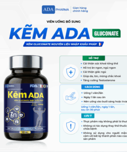 Kẽm ADA – Kẽm Gluconate nguyên liệu nhập khẩu Pháp – Hỗ trợ tăng cường sức khoẻ