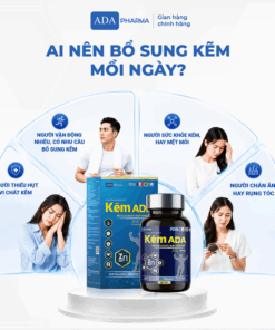 Kẽm ADA – Kẽm Gluconate nguyên liệu nhập khẩu Pháp – Hỗ trợ tăng cường sức khoẻ