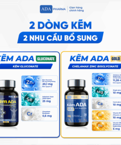 Kẽm ADA chính hãng – ADA Gluconate & ADA Bisglycinate – Hỗ trợ tăng cường sức khỏe