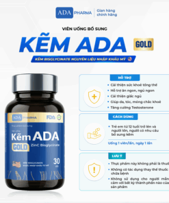 Kẽm ADA chính hãng – ADA Gluconate & ADA Bisglycinate – Hỗ trợ tăng cường sức khỏe
